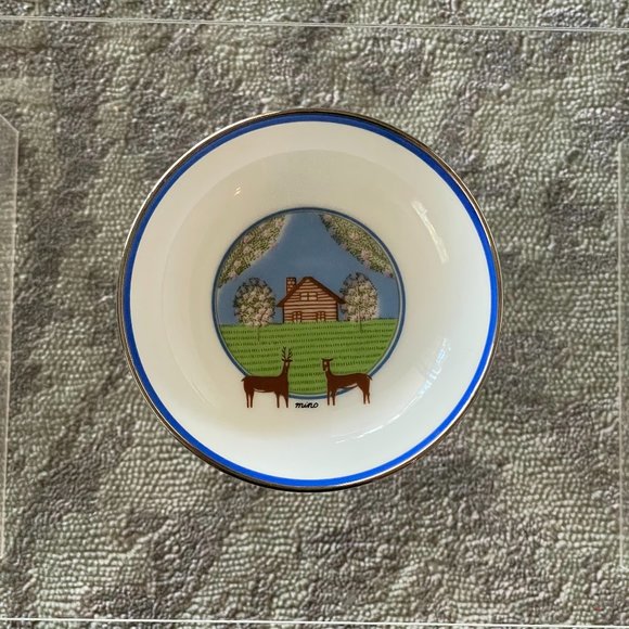 MIKIMOTO MINE CRANE Ceramic little plate saucer - Picture 1 of 4